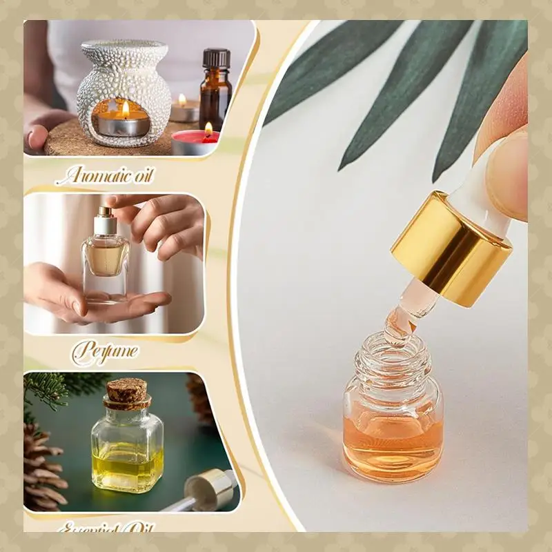 

AB45 200Pcs Mini Glass Dropper Bottle Bulk Clear Essential Oil Dropper Bottles Small Glass Dropping Sample Containers 1 Ml