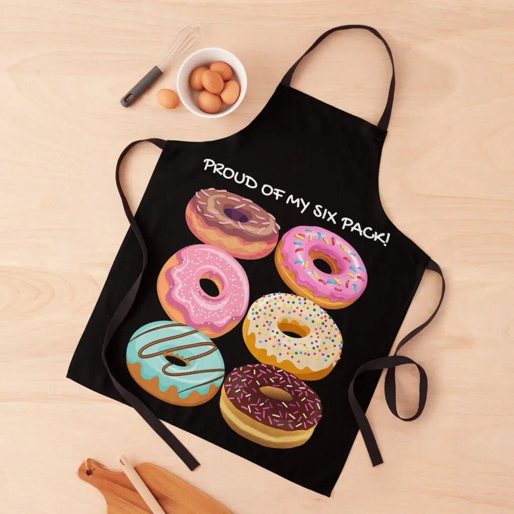 

Proud of my six pack. Donut six pack. Apron women's work Kitchen Women Barista Kitchen Tools Apron