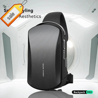 Mark Ryden Multifunction USB Crossbody Shoulder Man TPU Waterproof Travel Sling Messenger Pack Chest Bag for Male