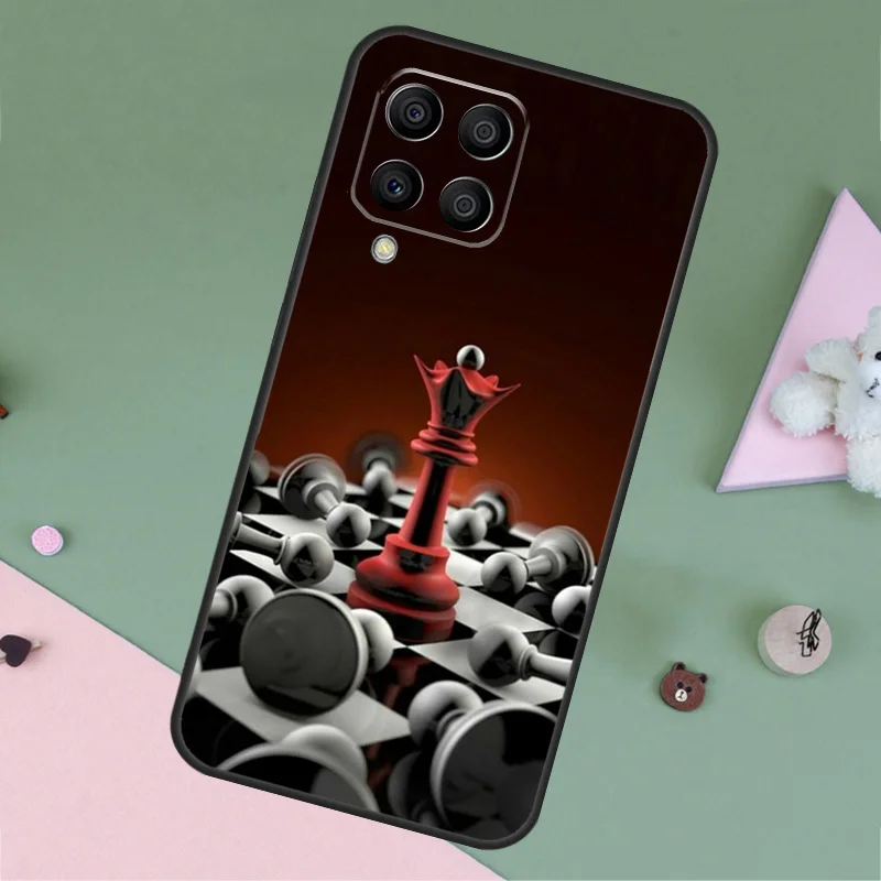 Chess Pieces Cover For Samsung Galaxy M31s M30s M20 M13 M23 M33 M53 M12 M32 M52 M11 M51 M54 M34 M14 Case