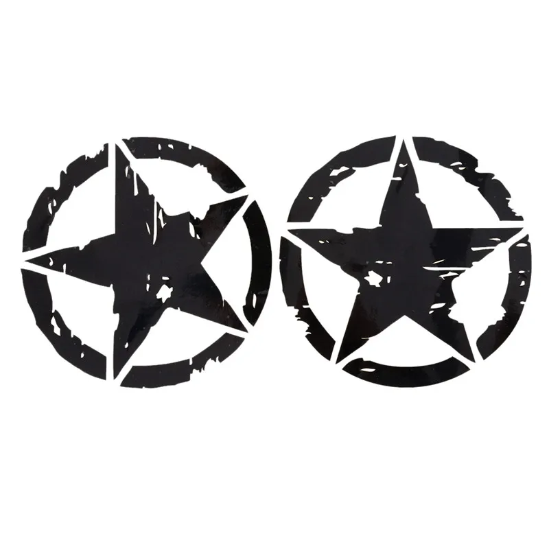 2Pc Car Stickers 2 Colors 15cm*15cm Star Graphic Motorcycle Decals Vinyl Car-Styling