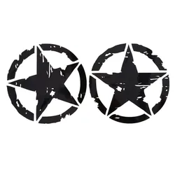 2Pc Car Stickers 2 Colors 15cm*15cm Star Graphic Motorcycle Decals Vinyl Car-Styling