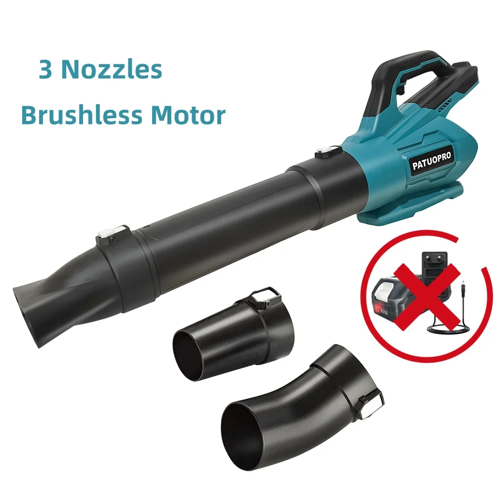 

Бесщеточный аккумуляторный электрический воздуходувка Беспроводной снегоочиститель для листьев Портативный чистящий электроинструмент для батареи Makita 18 В (без батареи)