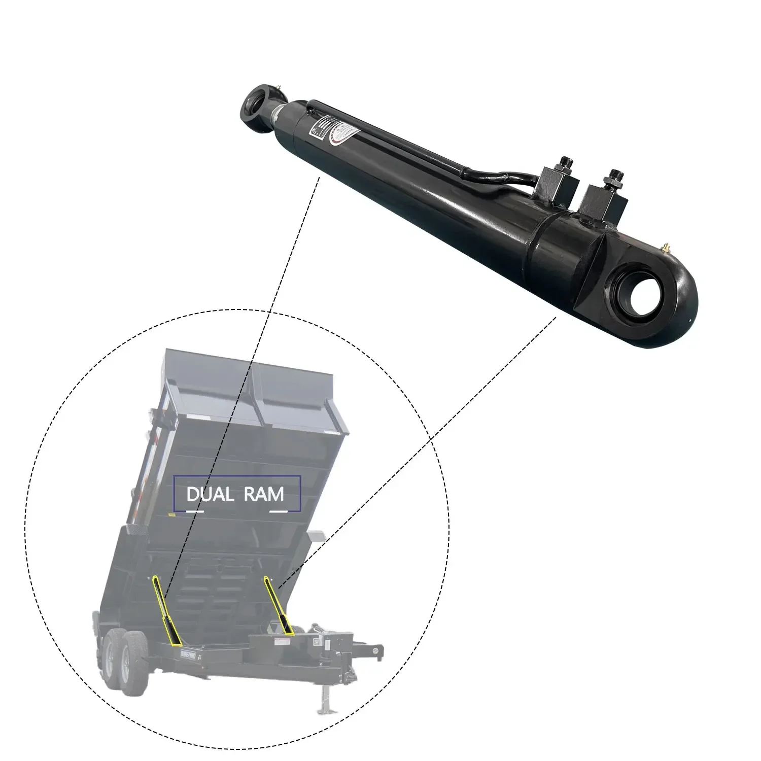 Supply hydraulic cylinder ram lift kits for tipper trailer pickup truck