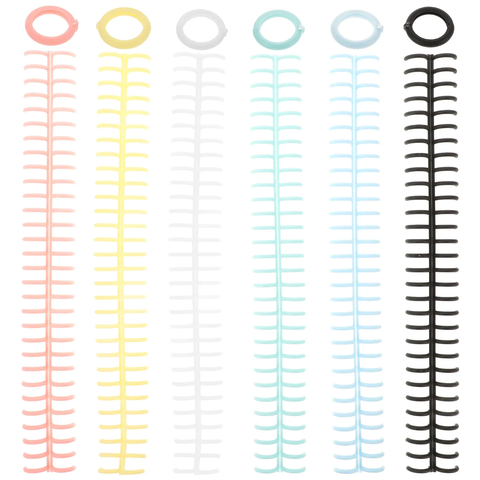 

Набор из 6 пластиковых колец для переплета блокнотов с гладкой полированной поверхностью для организации книг, планировщиков, скрапбукинга и файлов DIY