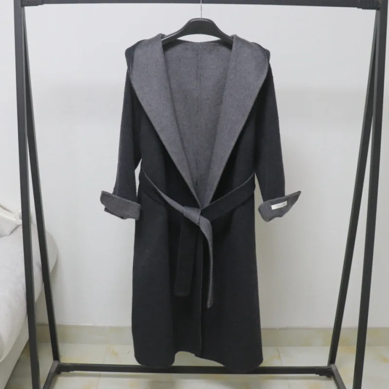 2026 New Long Trench Coat Autumn and Winter High-end Woolen Overcoat Women Camel Loose CASHMERE Double-sided Wool Coat for Women