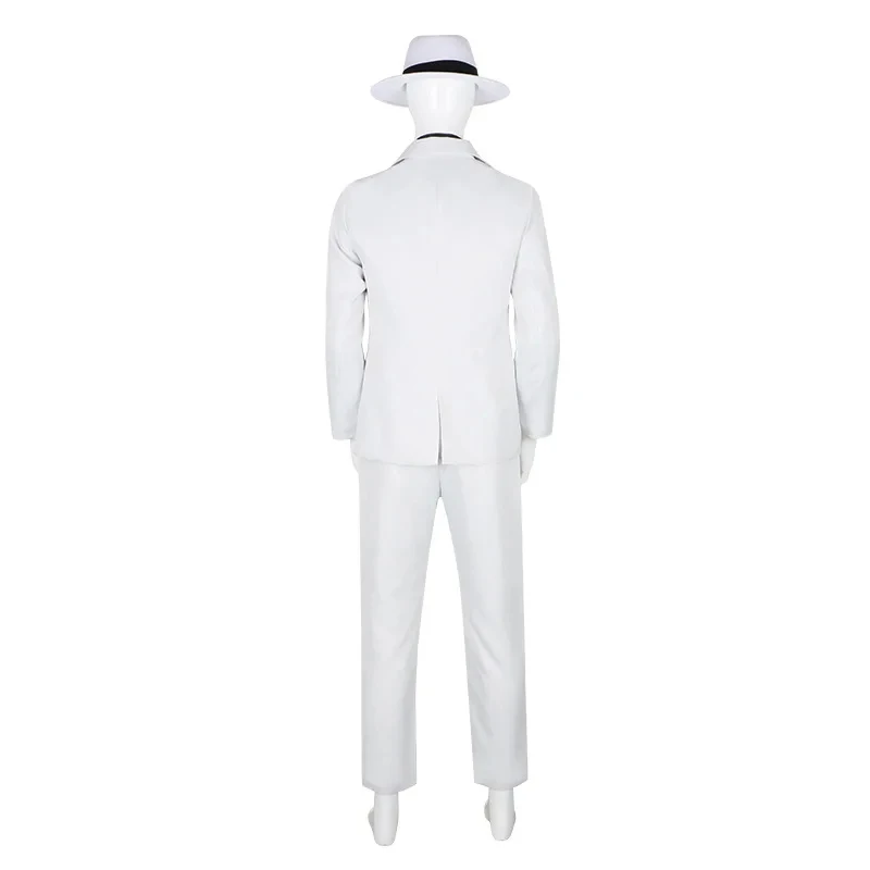 

The Bad Guys Movie Mr. Wolf Cosplay White Suit Hat Outfit Role Play Uniform for Men Halloween
