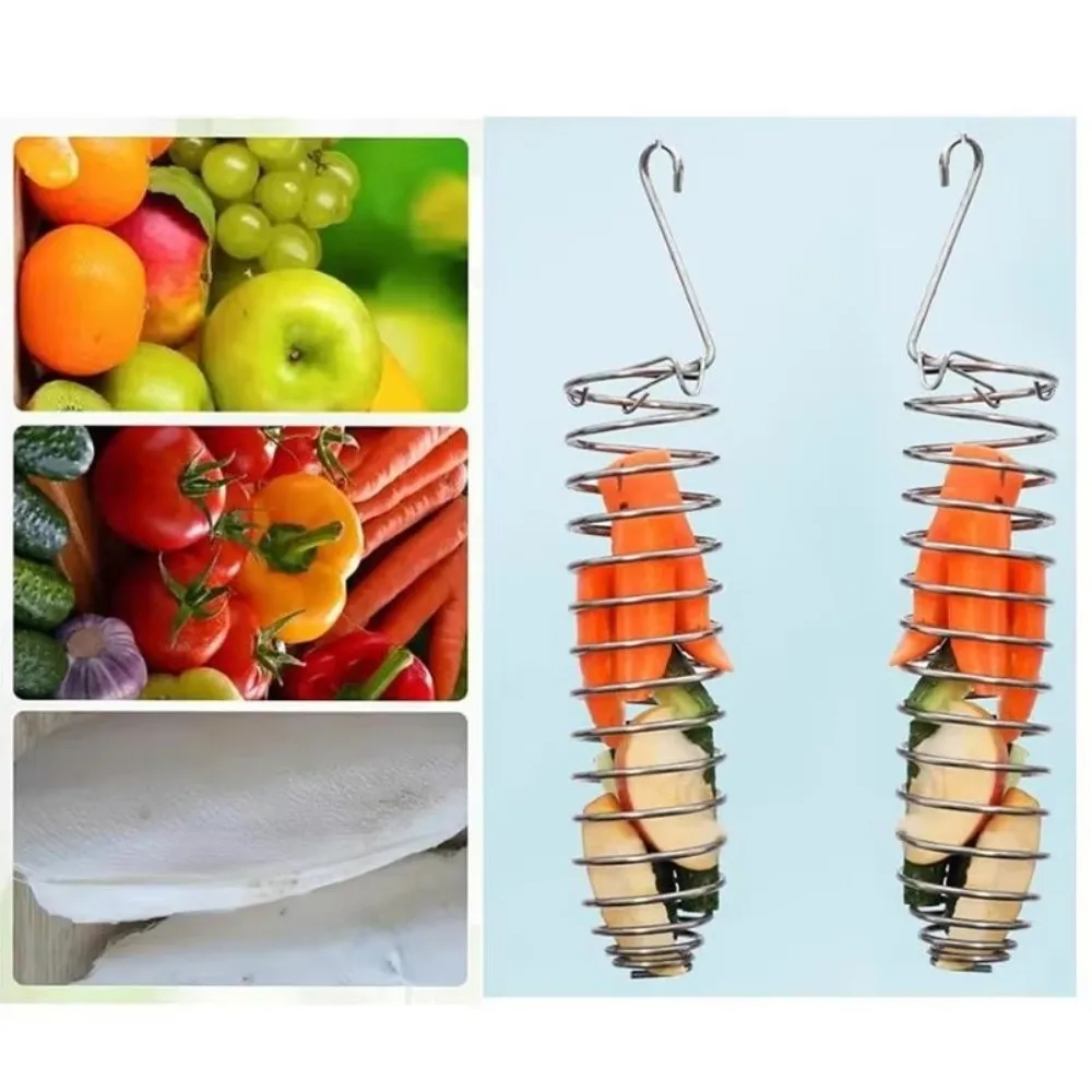 Stainless Steel Parrot Forager Feeder Spiral Design Seed Holder Bird Hanging Feeder Food Container Durable Construction