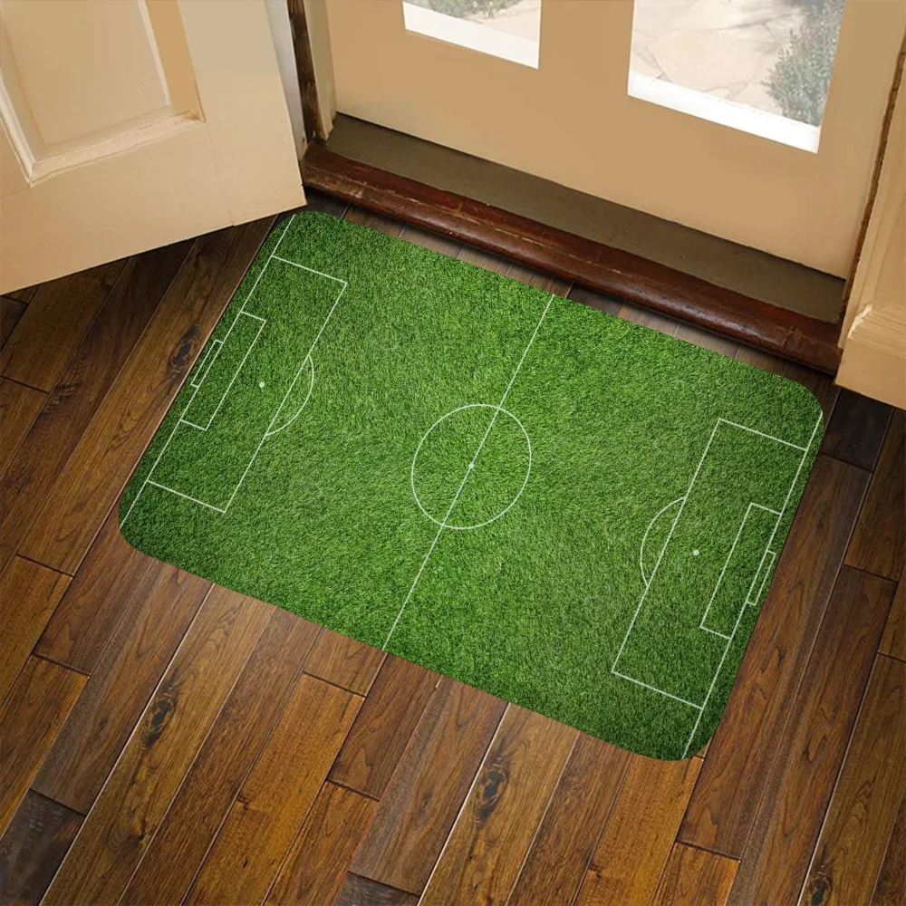 Football Field Things for the Home Decor Items Kitchen Floor Mat Room Outdoor House Entrance Mat Rugs Bathroom Mats Rug Foot Bed