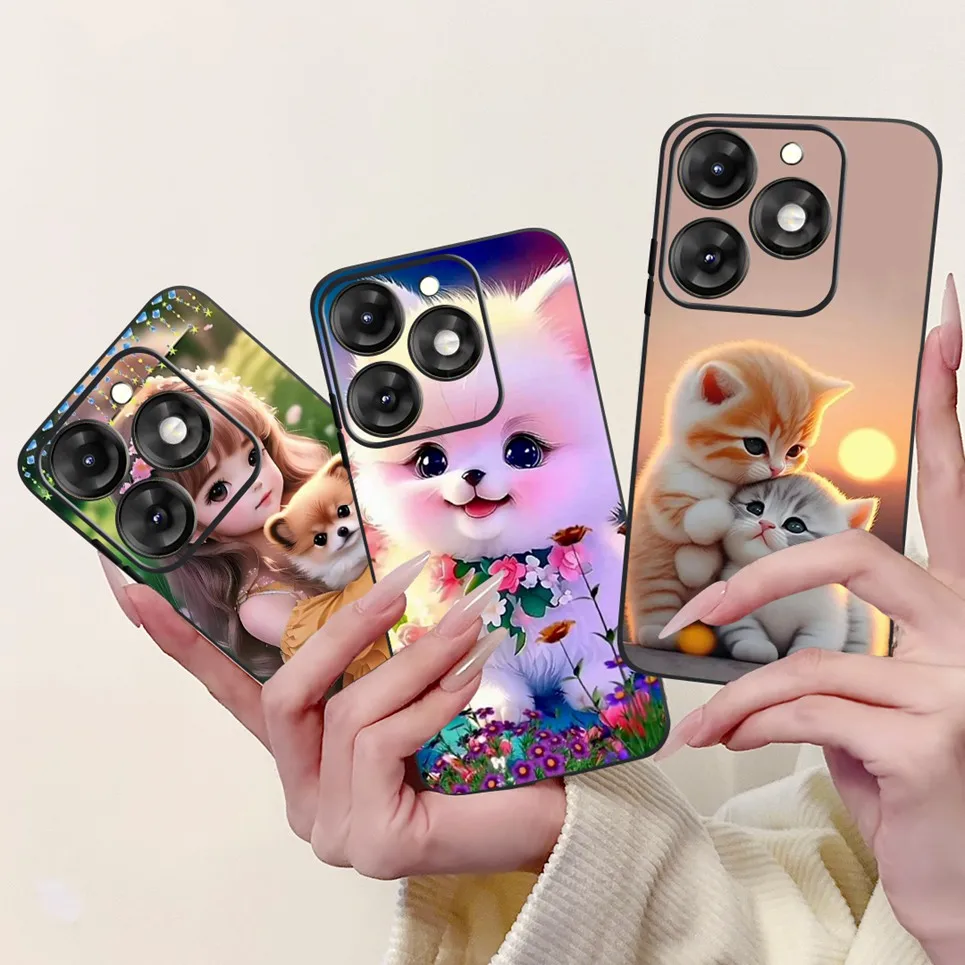 For Itel A70 Cases Itel A60 A60s Back Cover Cool Style Tiger Dragon Pattern Phone Case Clear Soft Silicone TPU Coques A665L