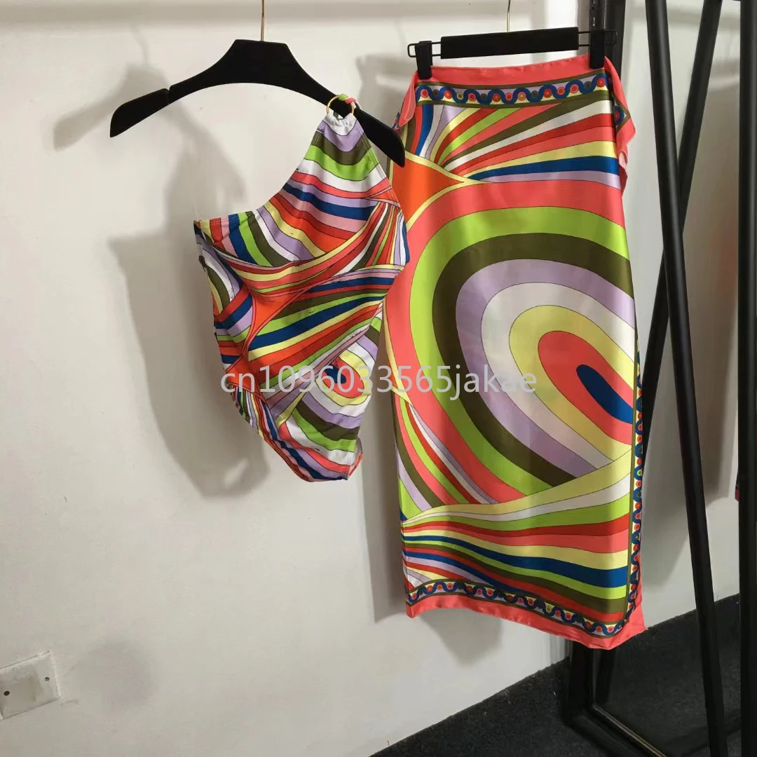 

2025 Fashion Design Silk Scarf Swimsuit Designer Brand Bikini Set Sexy Swimwear