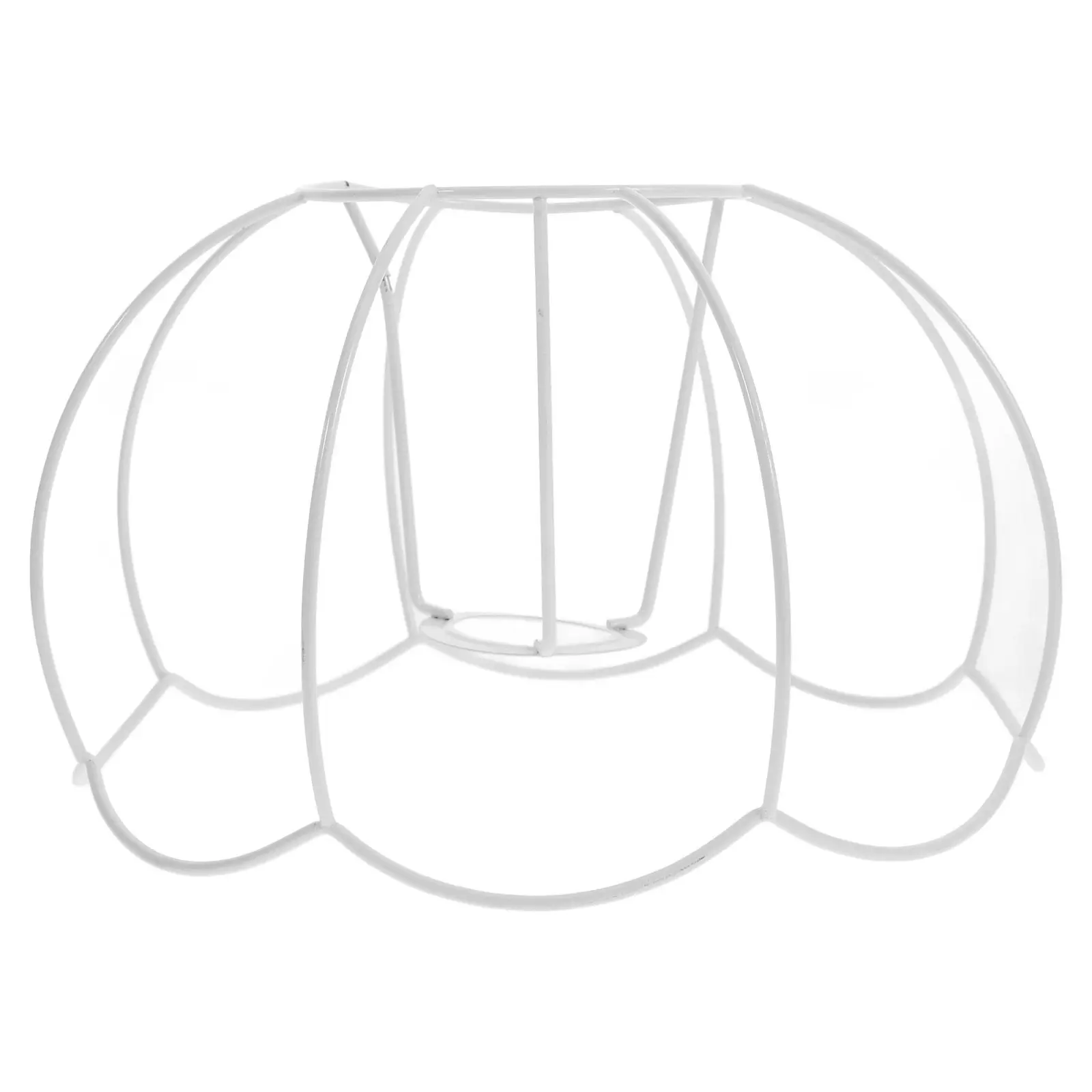 Pumpkin Style Lampshade Frame Sturdy Metal DIY Table Lamp Shade Holder Wire Lampshade Ring Light Bulb Cage Guard Accessory