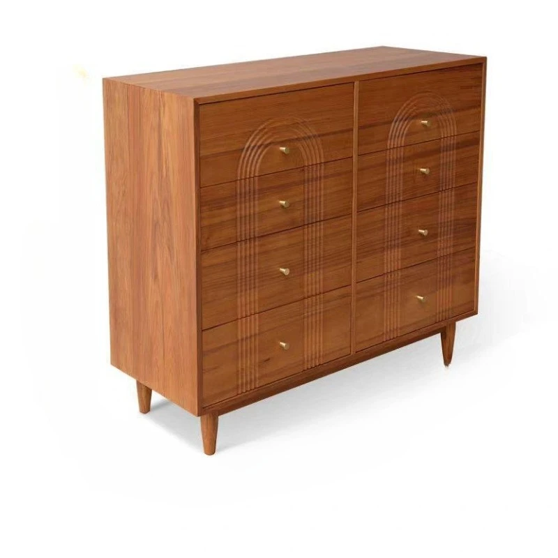 Nordic solid wood, environmentally friendly eight-pump locker, master bedroom drawer storage locker