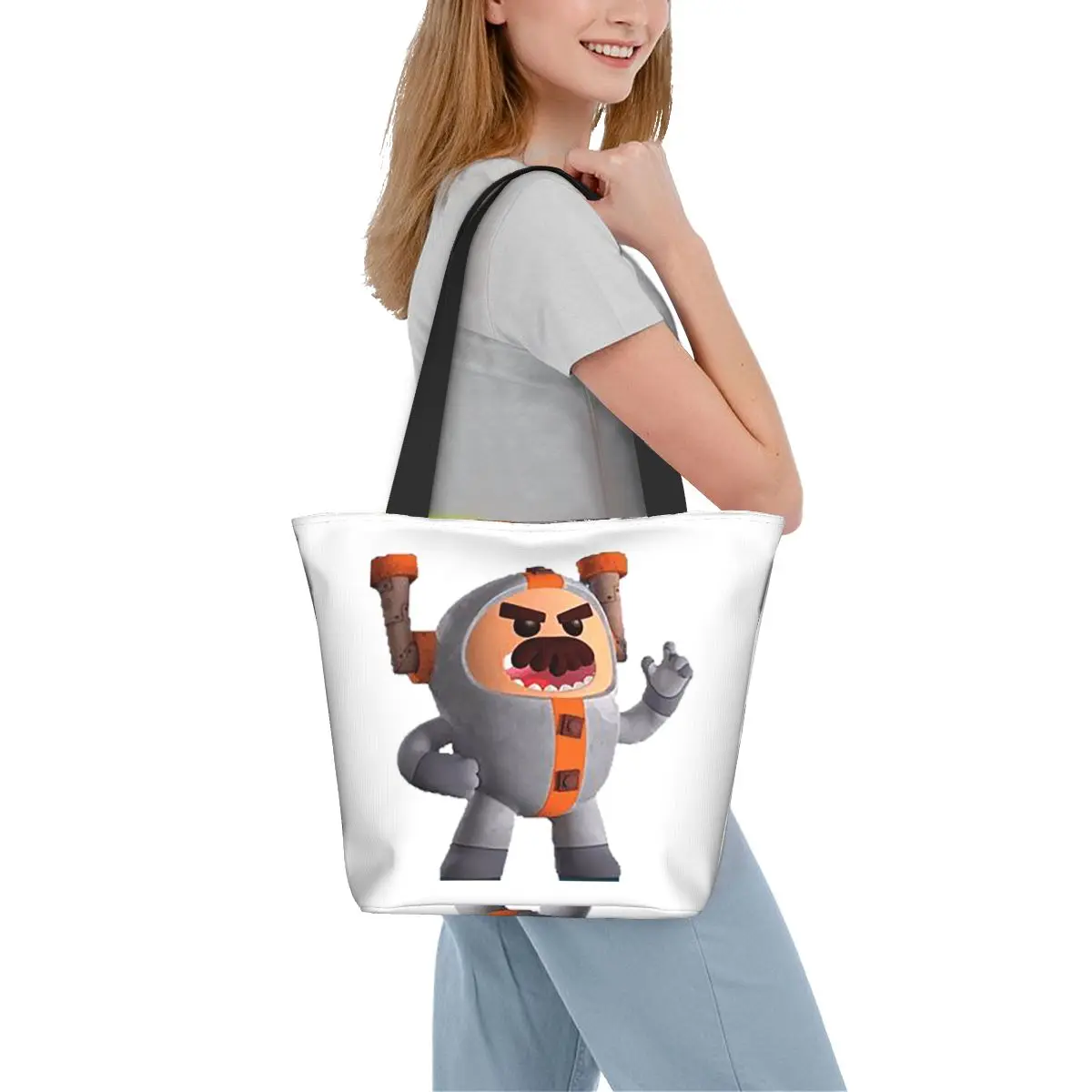 

Go Jetters Сумка-тоут для покупок Холщовая сумка на плечо большой вместимости Сумка-шоппер для продуктов для женщин