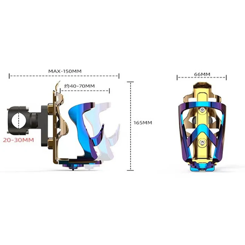 Porte-bouteille d\'eau réglable durable pour moto, vélo électrique, accessoires de vélo, antichoc