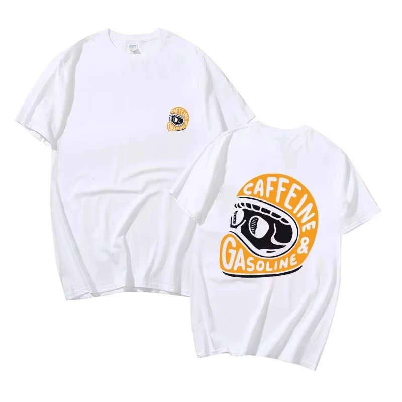 Gothic Harajuku Biker Totenkopf Grafik Bedrucktes T-Shirt für Männer und Frauen, Baumwolle, Locker Geschnittenes Casual T-Shirt, Herren T-Shirts, Sommer Herrenbekleidung – Detail 7