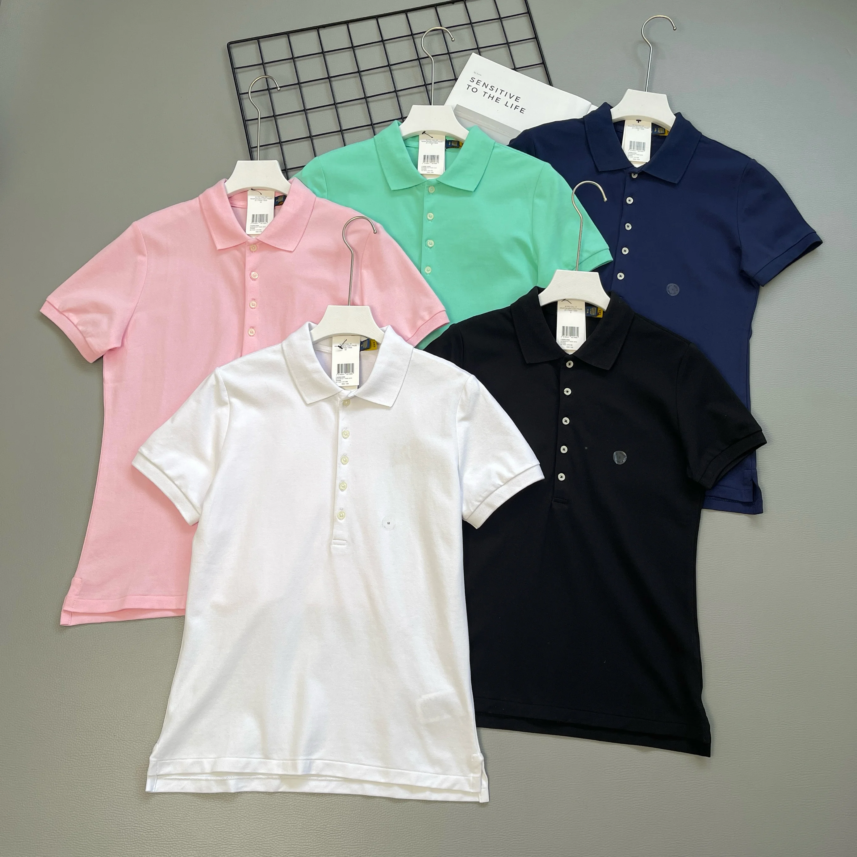 

Casual Cotton ort Sve irt Women's Summer New Sle Simple Matchable Turn Collar T-irt Embroidered Leisure Spots