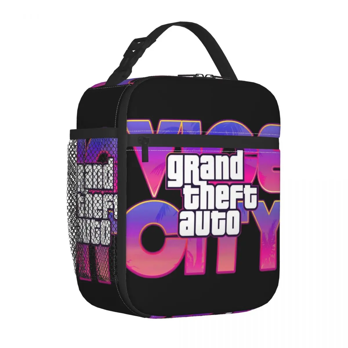 Bolsa de almuerzo aislada, bolso de mano para comida, Grand Theft Auto Vice City