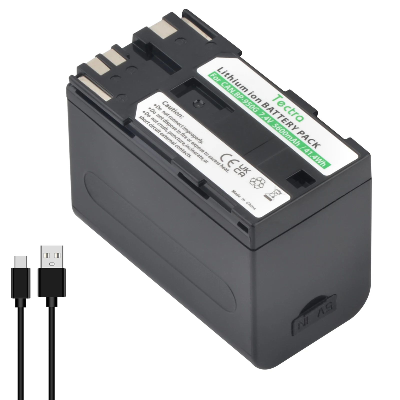 BP-950G 5600mAh, bateria z portem USB dla Canon, mAh, BP-945,,, EOS C100 C300 C500 XF100 XF200 XL2