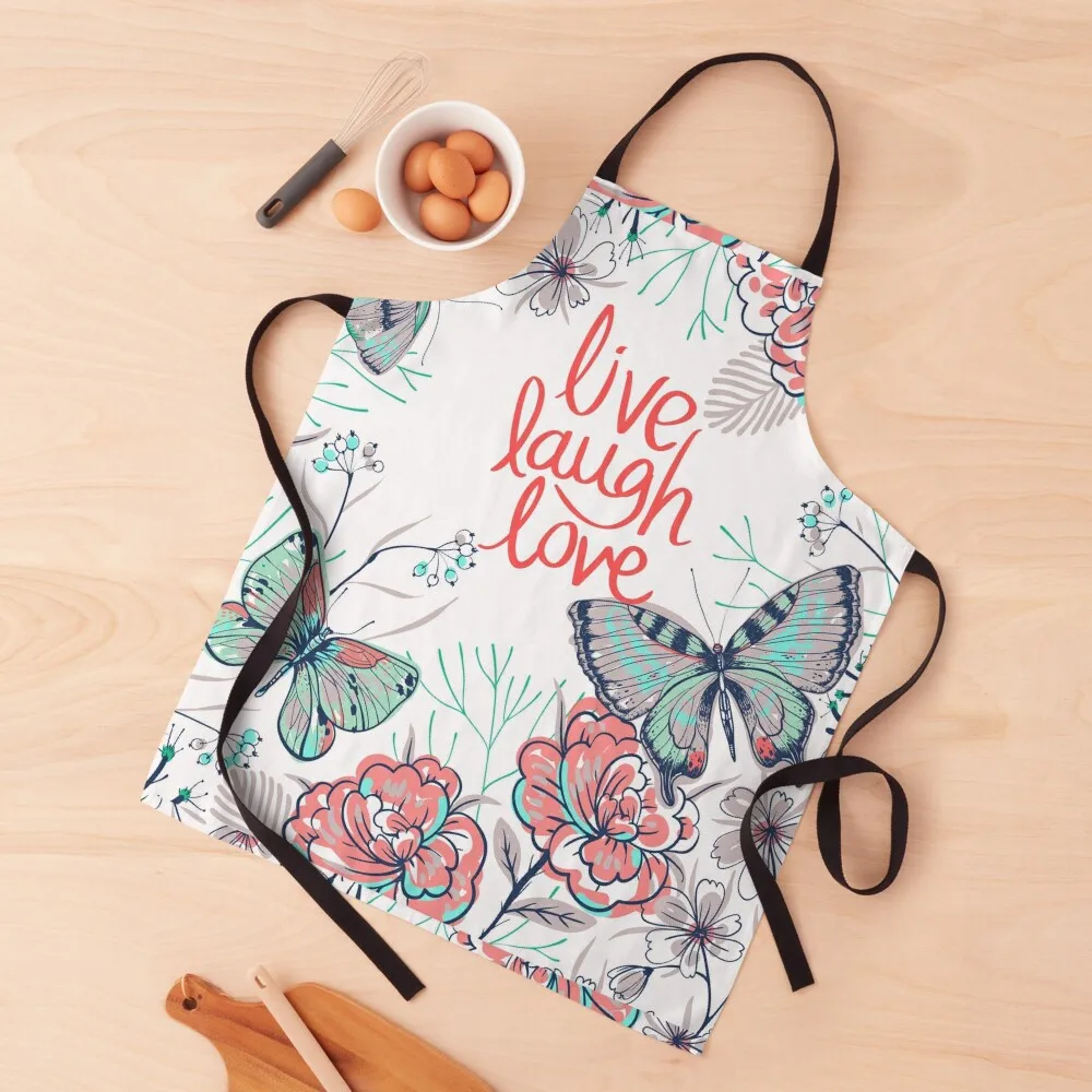 LIVE LAUGH LOVE Apron Custom Women's Dress Woman Kitchen Apron