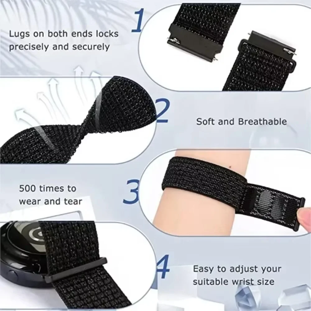Braided Nylon Strap for Xiaomi Mi Band 9 Pro 8 Pro Breathable Replaceable Bands Redmi Watch 4/5 Comfortable Correa Accessories