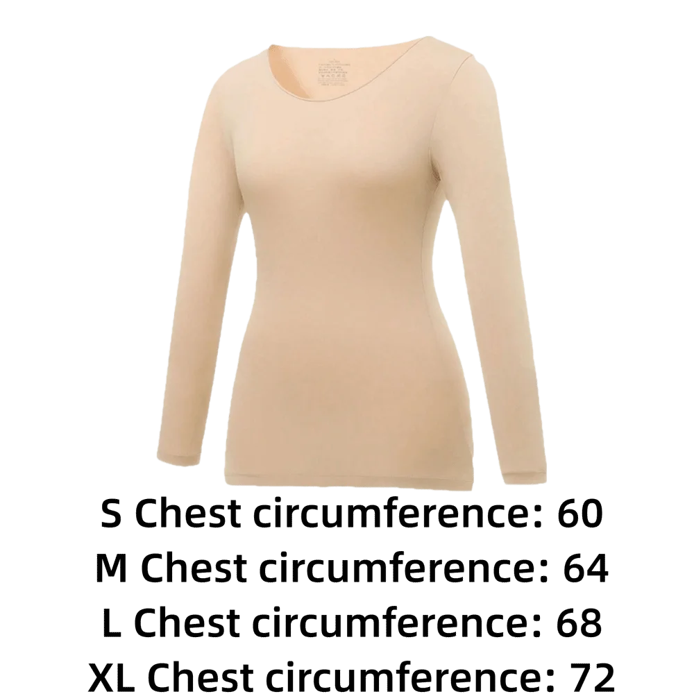 Invisible Hyaluronic Acid Underwear Top Heat Retention Long Sleeve Long Sleeve Thermal Shirt Lightweight Thermal Underwear Top