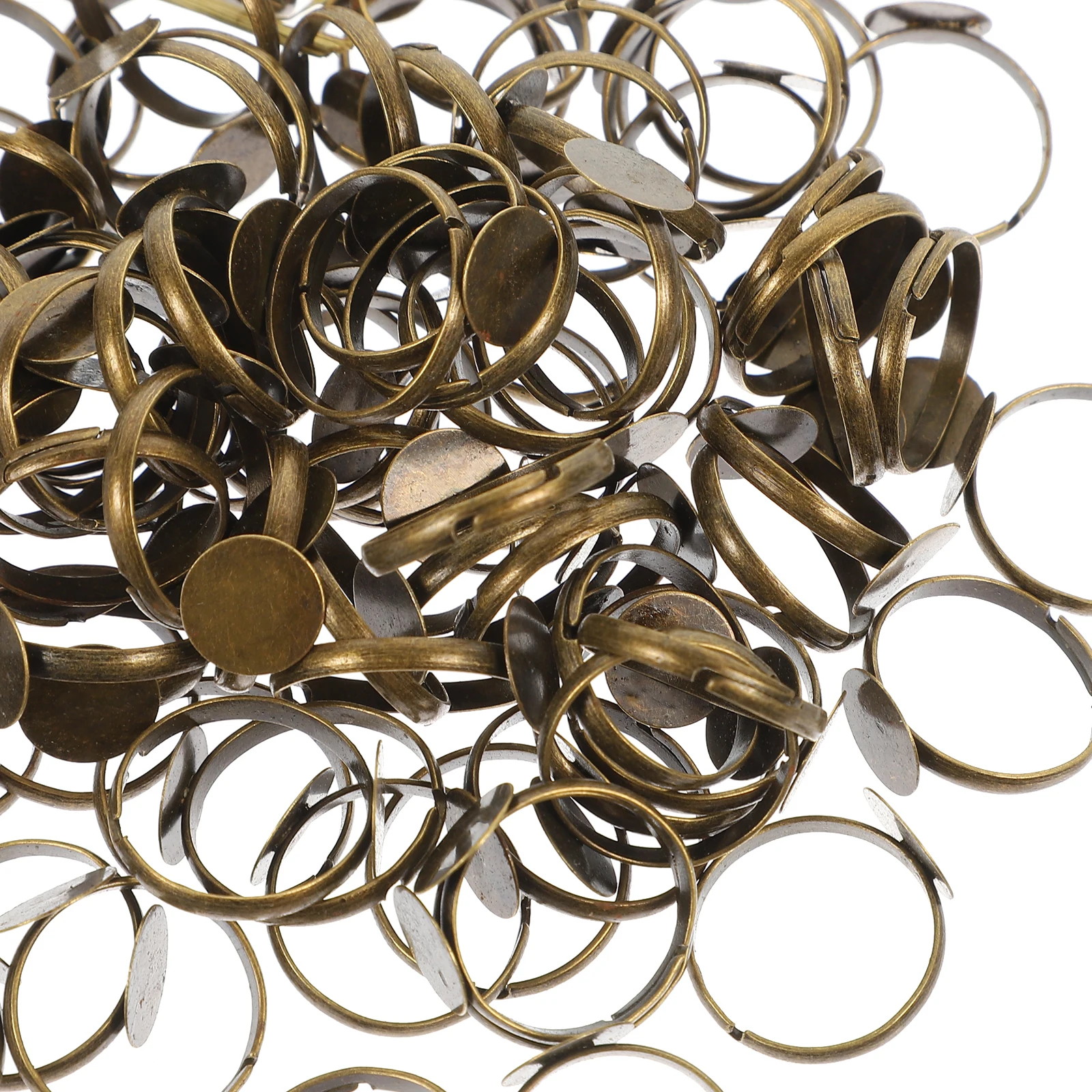 100 قطعة الفراغات قابل للتعديل سبيكة لتقوم بها بنفسك قاعدة لصنع المجوهرات الحرف دائم حلقة النتائج لوازم حلقة صنع المواد #3