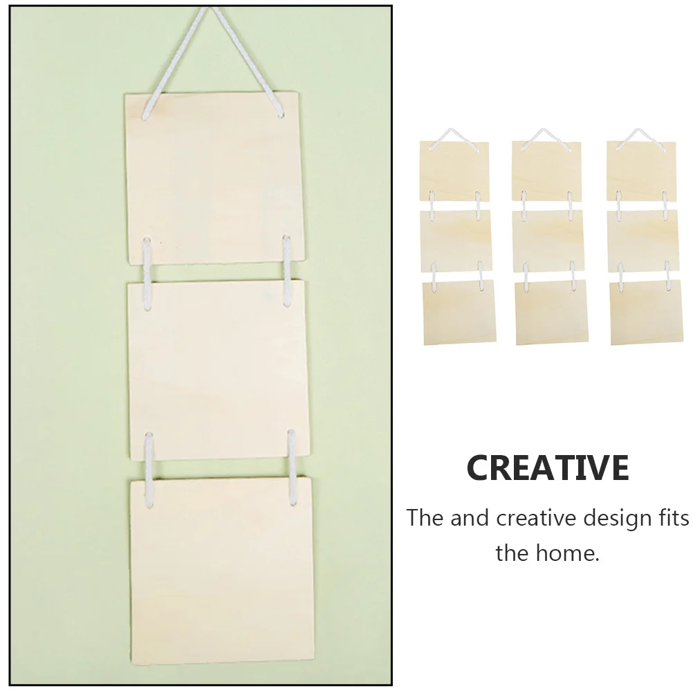 

3 шт. кулон DIY подвесная доска детские украшения для дома аксессуары Декор деревянная живопись ремесло