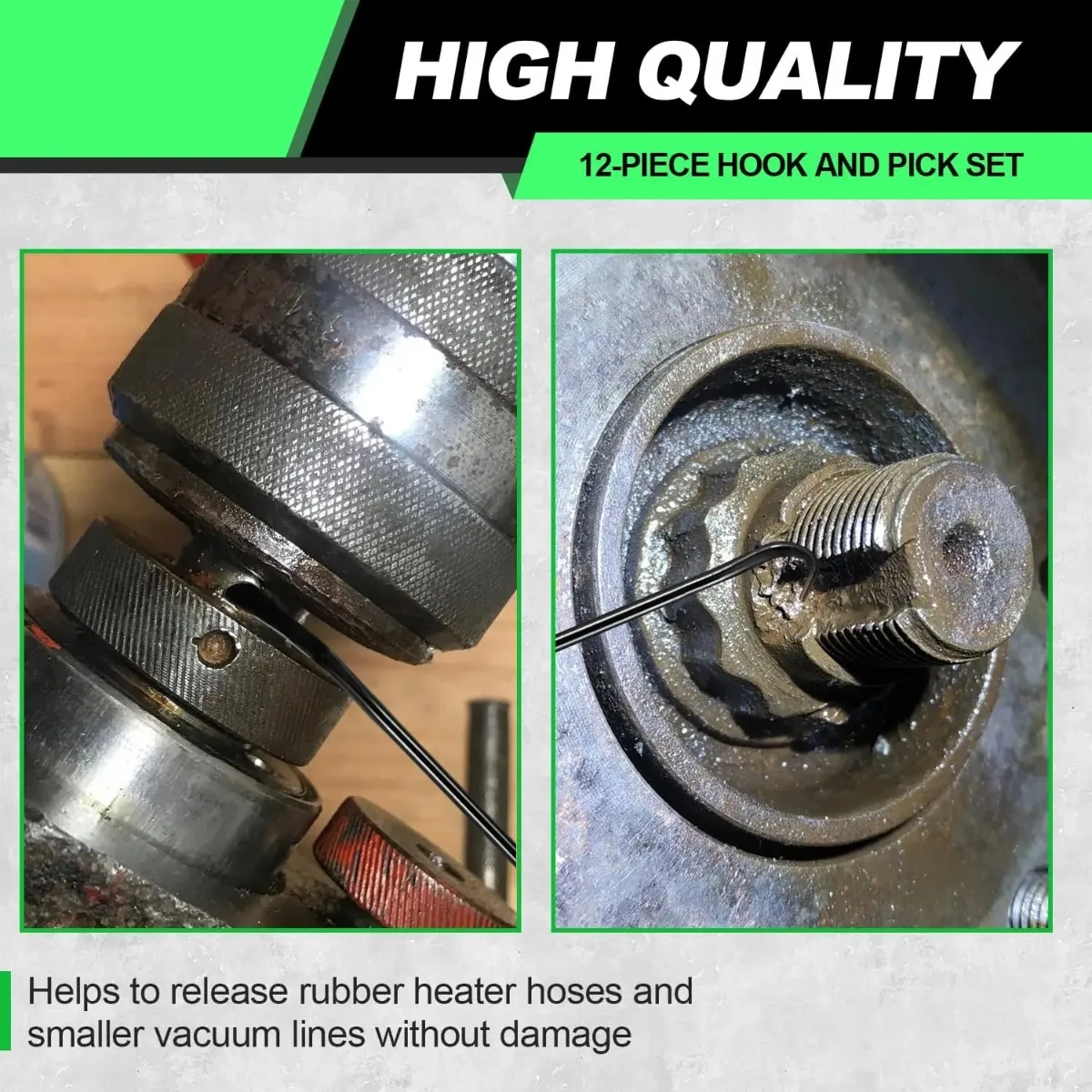 مجموعة أدوات اختيار وخطاف مكونة من 12 قطعة، أداة إزالة حشية دائرية لختم الزيت التلقائي، مجموعة أدوات اختيار طويلة وصغيرة، فضي #5