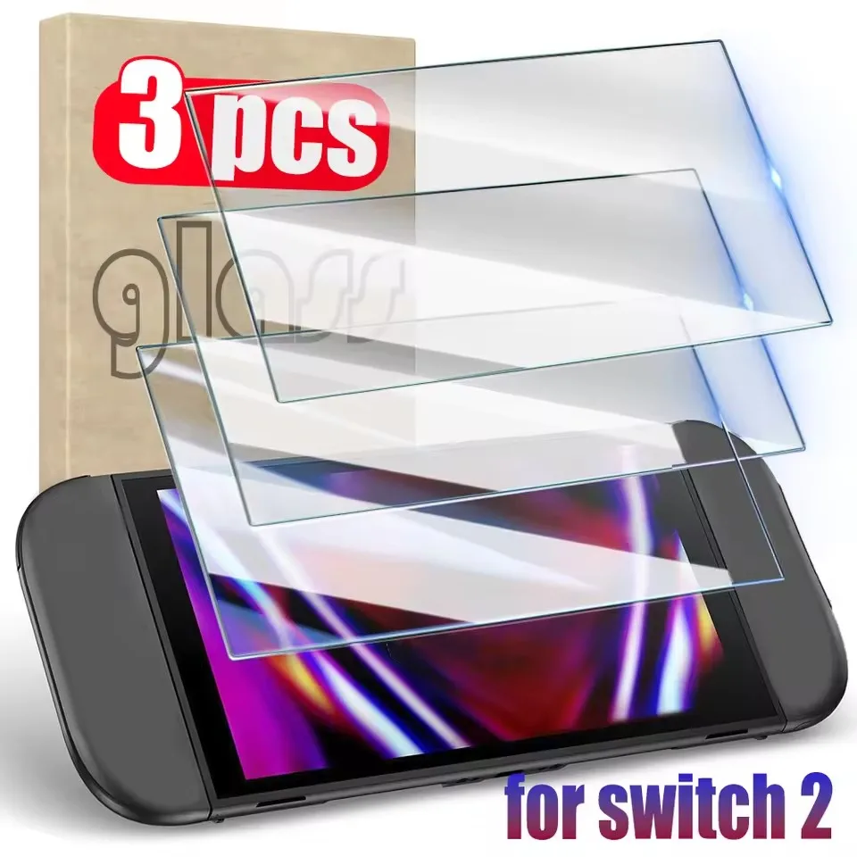1/2/3Pack Verre trempé de qualité supérieure pour Switch 2 Switch2 Protection d'écran HD Clair Anti-rayures Films de protection en verre
