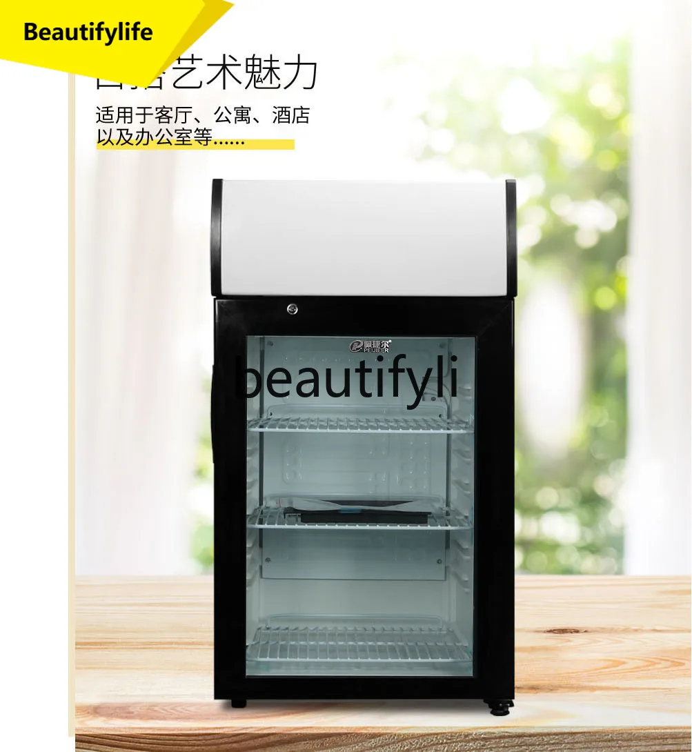 

A61 Refrigerated Freezer Apartment Office Tea Cabinet Small Beverage Display Tea Beverage Cabinet