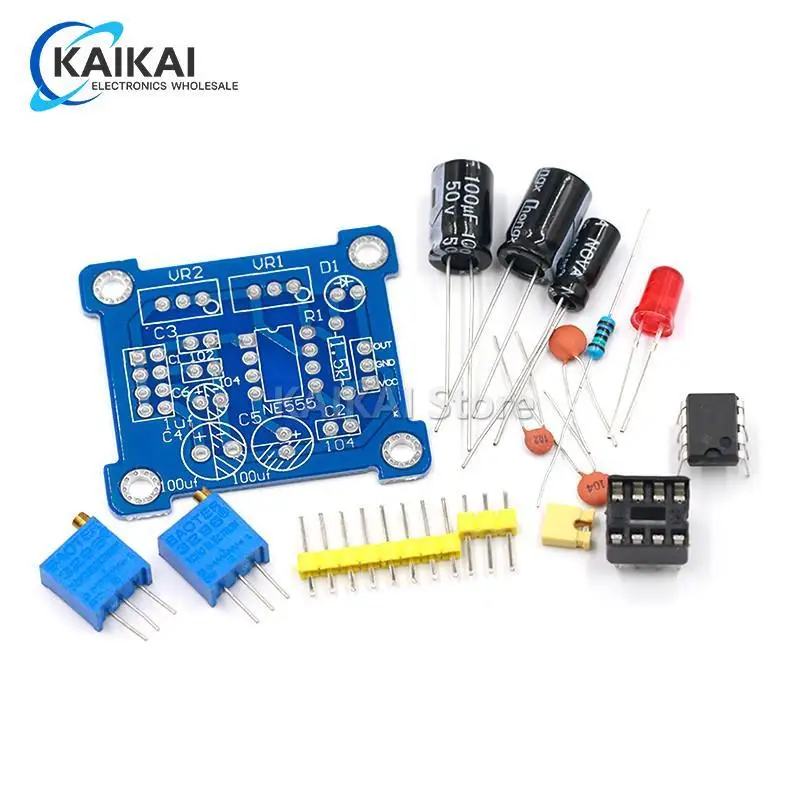 Adjustable NE555 Pulse Frequency Adjustable Module Duty Cycle Module Square Wave Signal Generator DIY Kit Board