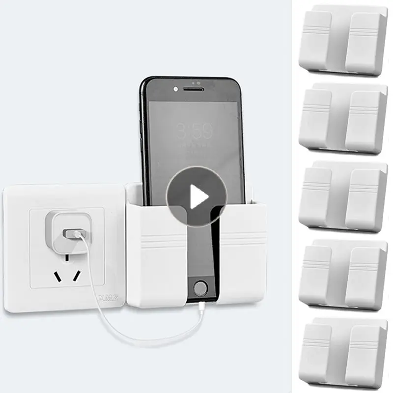 3/2/1Pcs Multifunction Punch Free Wall Mounted Storage Box Organizer TV Remote Control Mounted Mobile Phone Plug Charging Holder