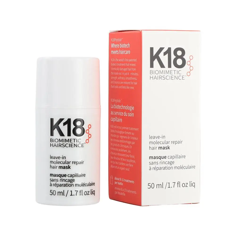

K18 Leave-In Molecular Repair Hair Mask Biomimetic Keratin Treatment for Damaged/Chemically Treated Hair 50ml