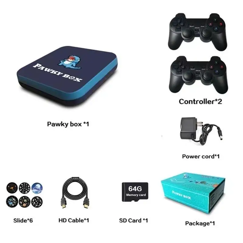 

Pawky Box Super Game Console For PS1/DC/N64/PSP 50000+ Retro Games Player With Wireless Controllers 4K Wifi TV Video Gaming