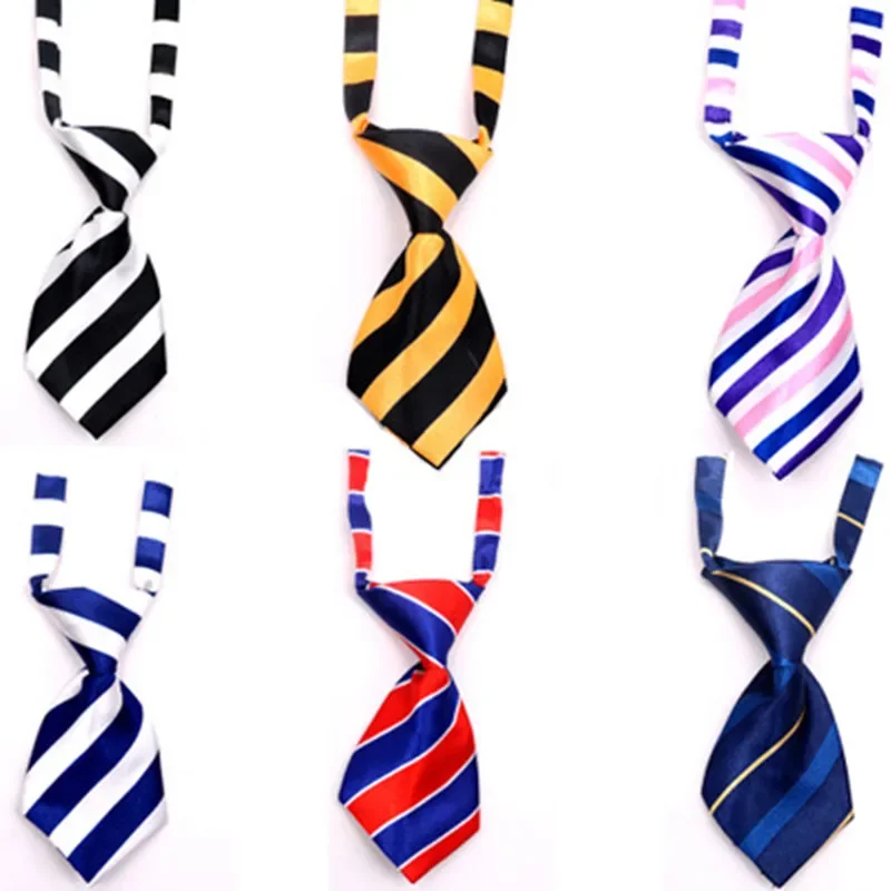 1Pcs Pet Tie Mix Colors Dog Cat Striped Bow Tie Pet Grooming Supplies Adjustable Puppy Dog Cat Neck Tie Pets Accessories