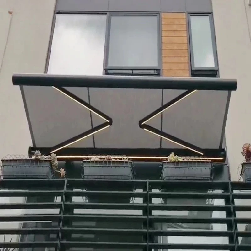 Awning Courtyard Garden and Restaurant Folding Awning Retractable Electric Balcony Awning Extendable