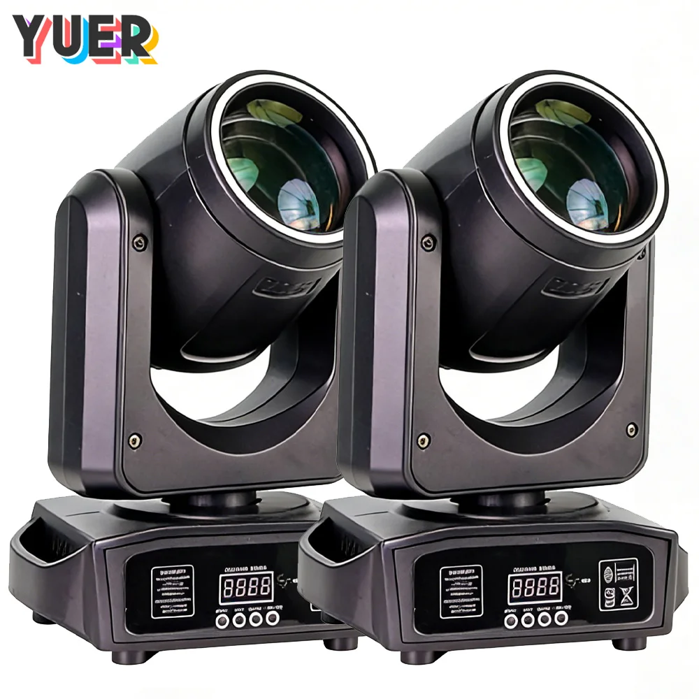 2 stuks LED 200W Beam Spotlight met 18 roterende prisma's regenboog effect SMD RGB bewegende kop stageverlichting voor DJ club thuisfeest