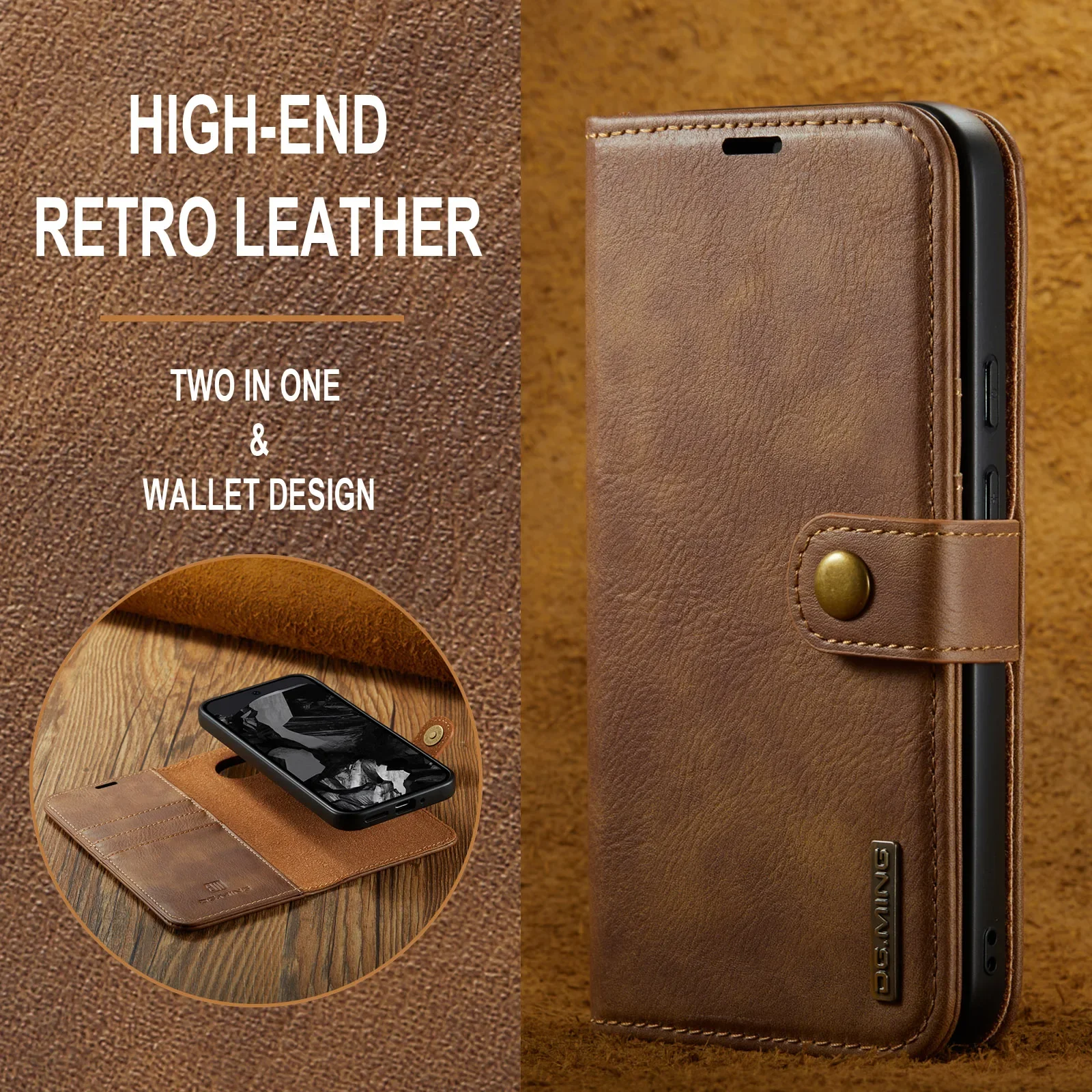2 in 1 Detachable Cards Solt Wallet Leather Phone Case For Google Pixel 9 Pro XL 8A 7 7A 6 6A Magnetic Removable Bag Book Cover