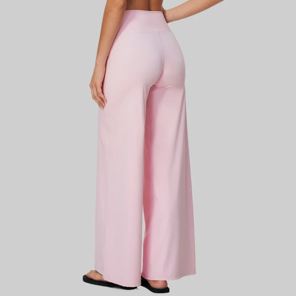 Women High Waist Yoga Pants Wide Leg Pants Crossover Workout Gym Flare Legging Trousers Breathable Comfy Sportswear Bell Bottoms
