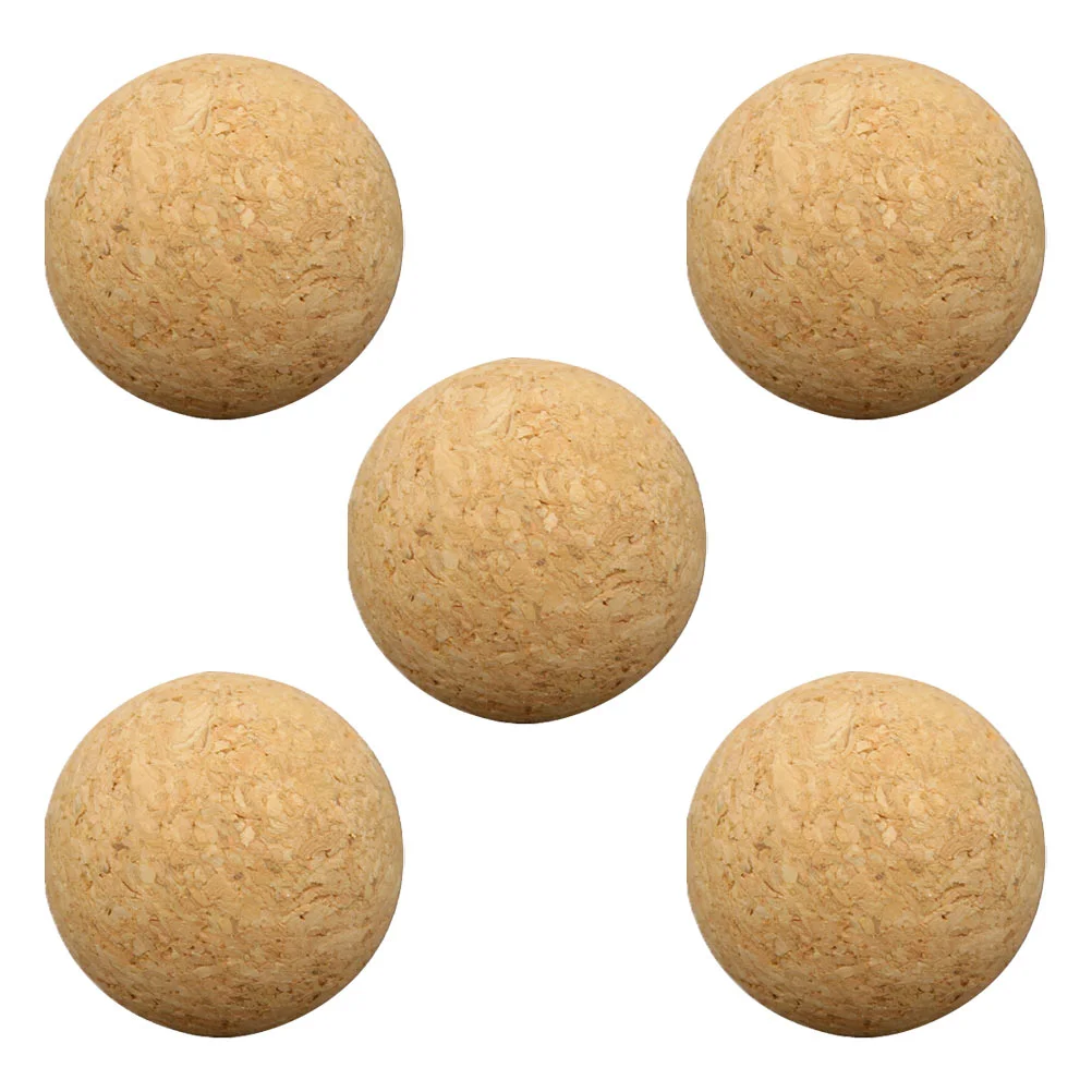 5 Pcs Table Soccer Football Balls Foosball Small Cork Game Replacement Supplies