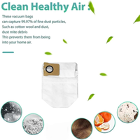 popular 12pcs Fit for Xiaomi Robot Vacuum X20+/X20 Plus Replacement Parts Accessories Dust Bag