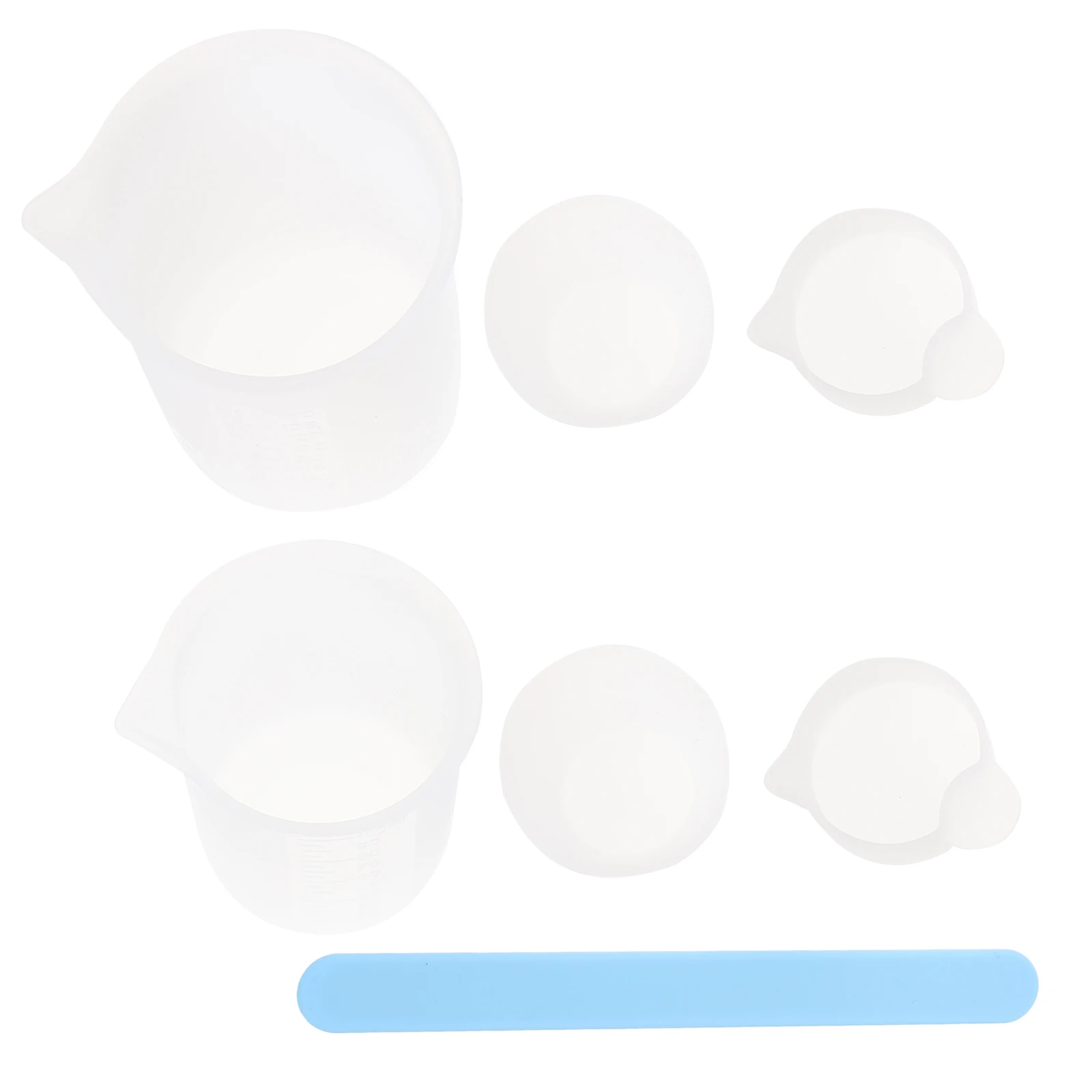

1 set Silicone Mold Set 2 Measuring Cups 2 Round Cups 150ml 100ml Reusable Crystal Epoxy Tool Mixing Tool Kit Jewelry Making
