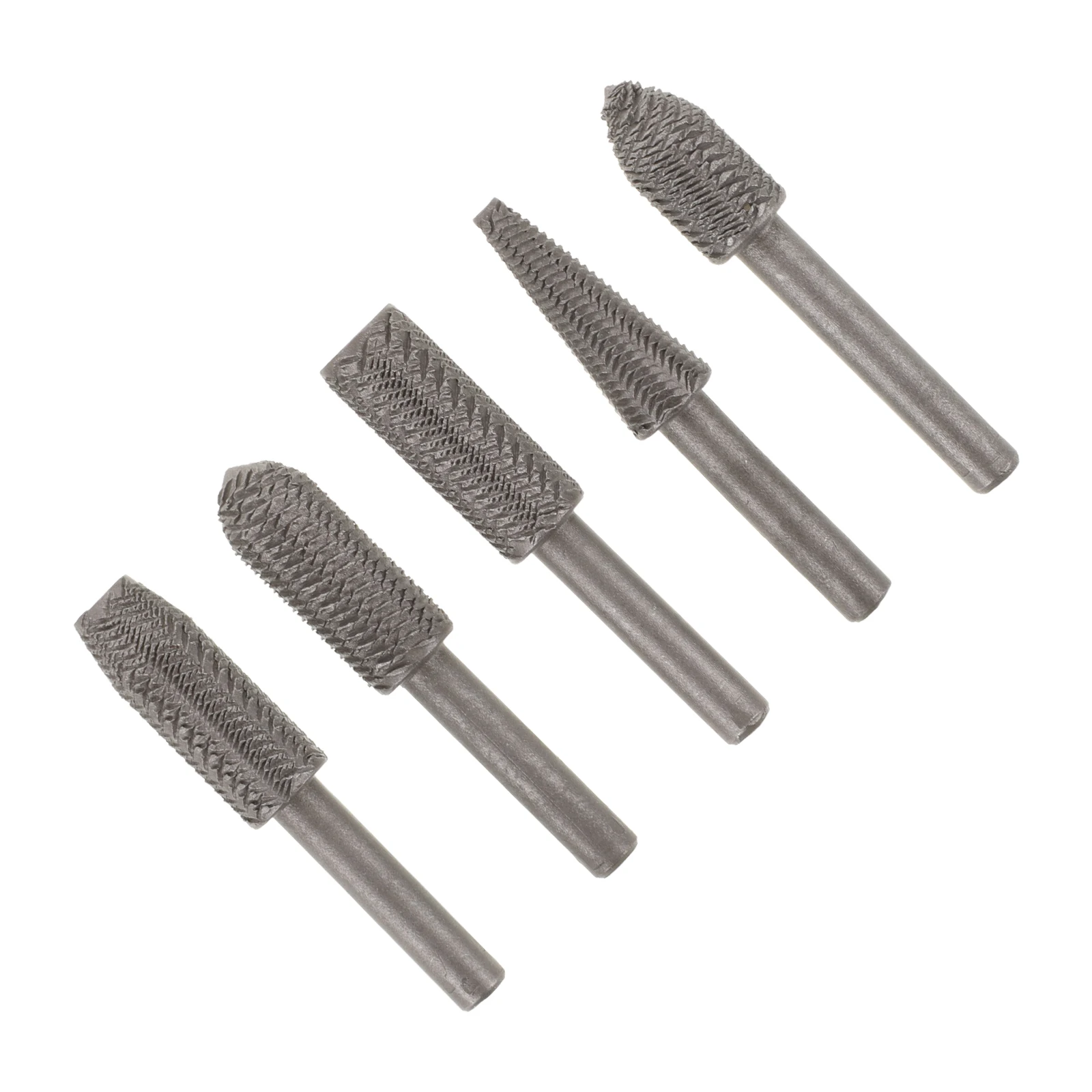 

5Pcs Rotary Files Set Sturdy Steel Burr Kit for Wood Carving Metal Engraving High Speed Grinding Milling Cutting Tools