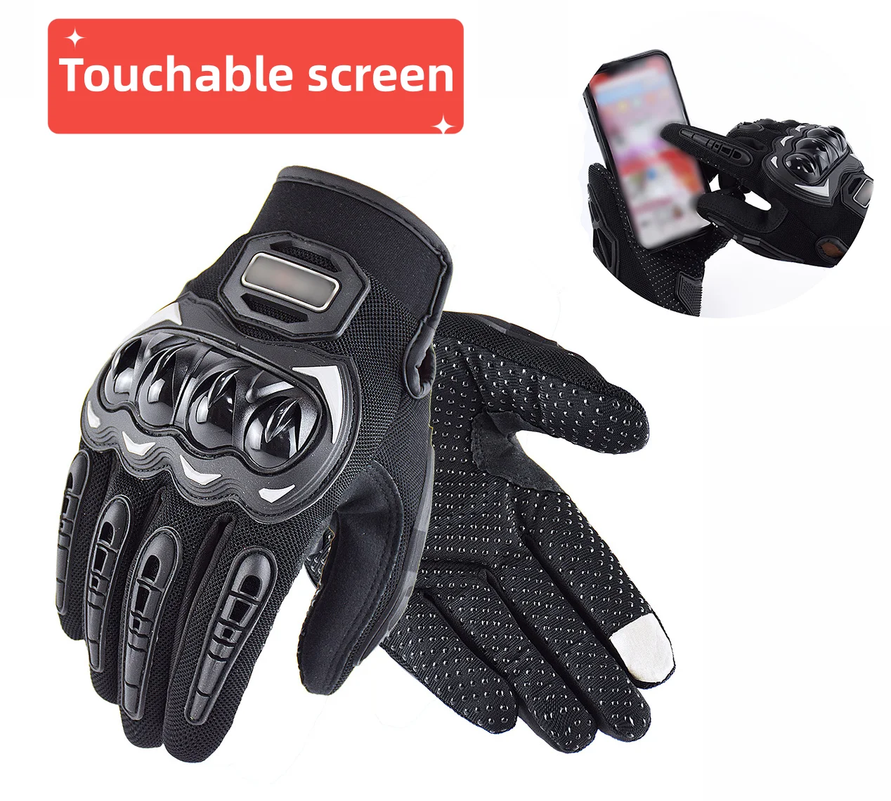 

Glove Motorcycle Men Guantes Moto Gant Touch Screen Breathable Powered Motorbike Racing Riding Bicycle Protective Gloves Summer