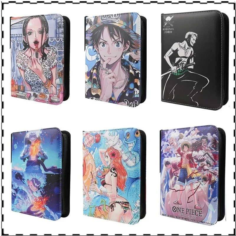 Anime 400-900pcs One Piece Luffy Zoro Card Book Pu Super Large Capacity Card Binder Display Game Collection Card Kids Toys Gifts