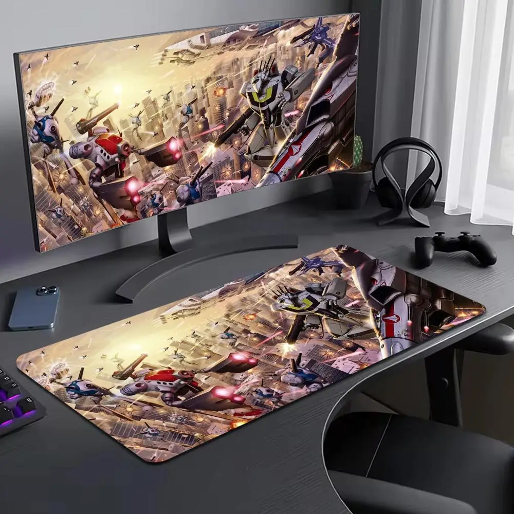 

Anime R-Robotech Mouse Pad Large Computer Mouse Pad Office Accessories XXL Pc Gamer Non-slip Deskmat Mousepad Keyboard Rubber