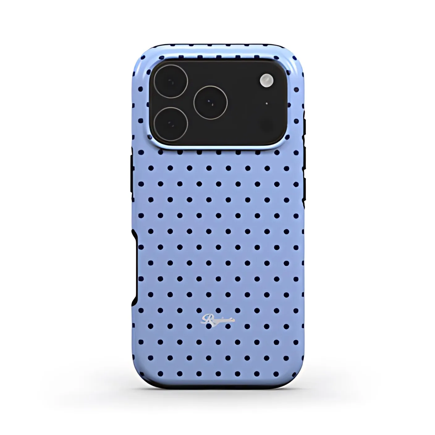 Light Blue Dark Dot Phone Case for Samsung Galaxy S20 S23 S24 S25 S26 FE Plus Ultra Edge 4G 5G Luxury Double-layer Back Cover