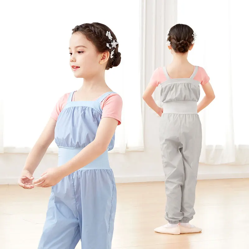 Girls Ballet Pants Dance Warm-up Overalls Camisole Jumpsuit Loose Pants Kids Dance Pants Sports Running Pants Fitness Yoga Pants