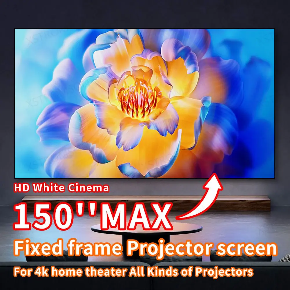 

Home Theater Fixed Frame 4K / 8K Ultra HD HDTV HDR & Active 3D Movie Projection Screen 16:9 Format 180" inch